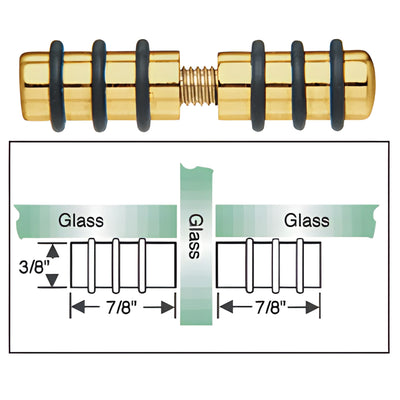 CRL Gold-Plated Double Glass Shelf Bracket