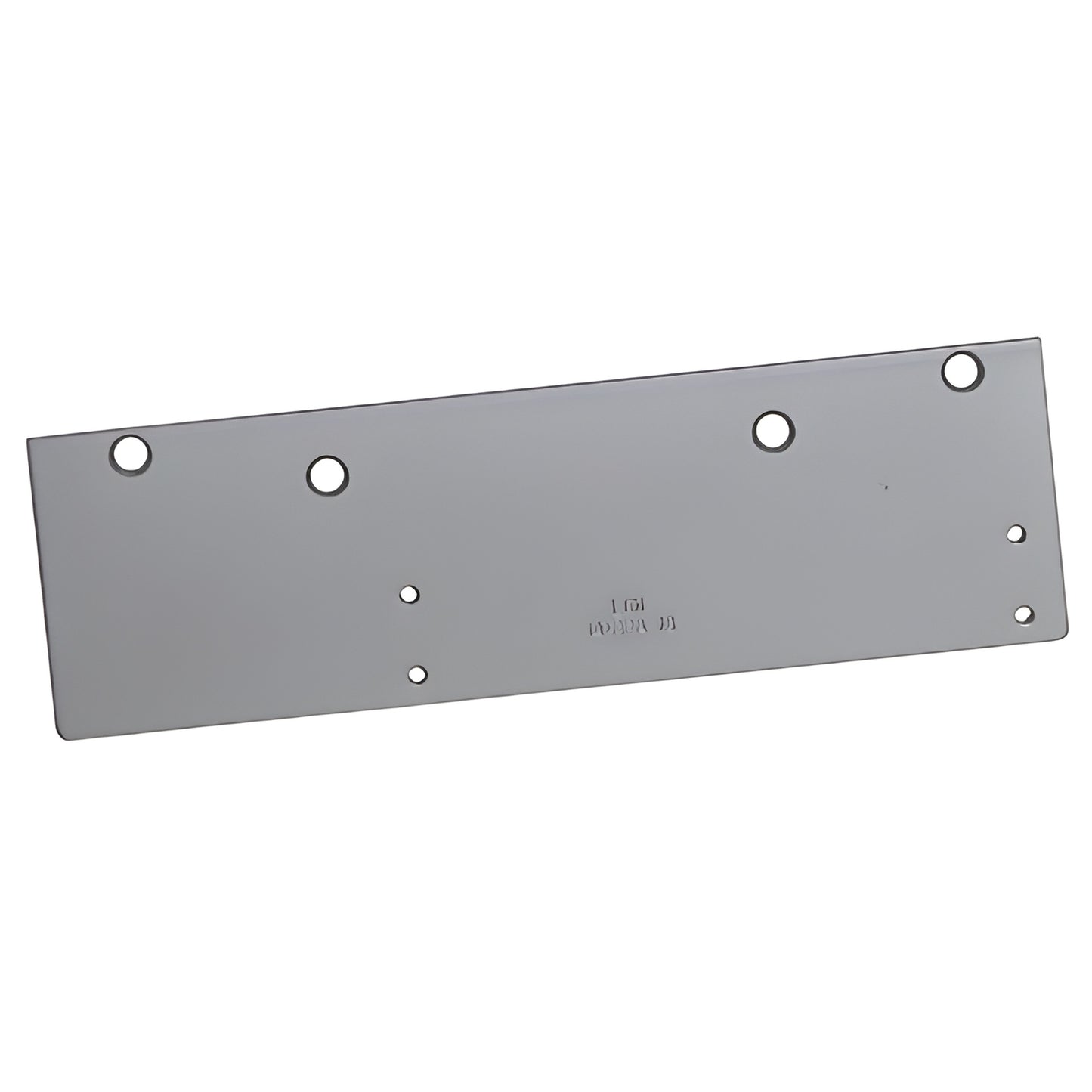 LCN 146018PA aluminum drop plate for parallel-arm door closer, rectangular mounting plate with multiple screw holes