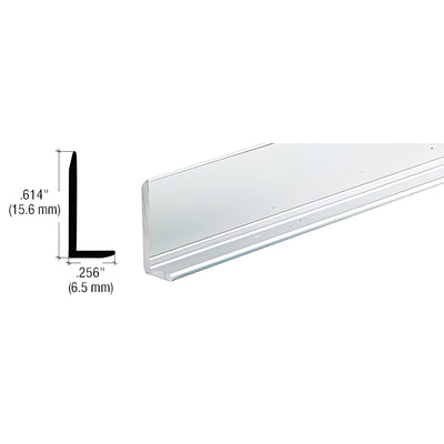 Anodized Aluminum L-Bar 1/4" CRL Brite Extrusion - Corner Trim