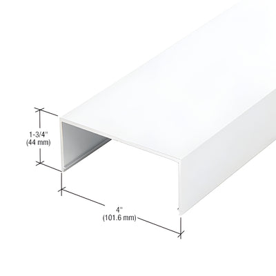 CRL-U.S. Aluminum 21'4" Center-Hung Door Header, White Kynar