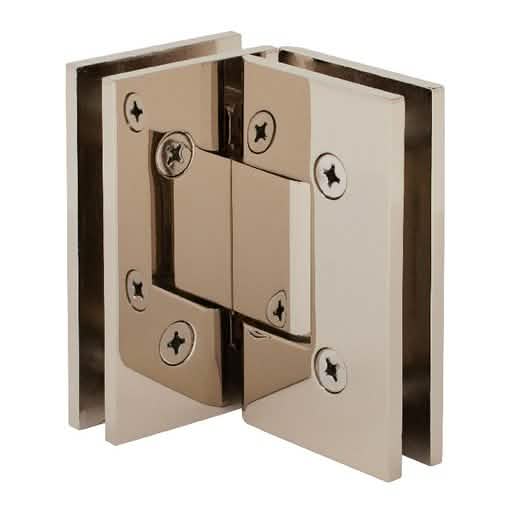 CRL Vienna 092 Series 90° Glass-to-Glass Hinge in Polished Nickel - Product Image 3