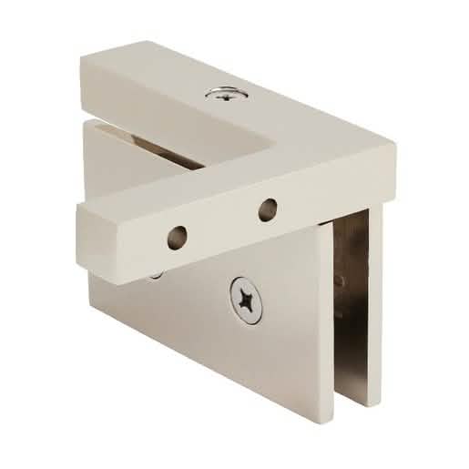 CRL Polished Nickel Cardiff Series Left Hand Mount Hinge - sleek, durable, modern design.