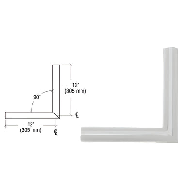 CRL 90° Quick-Connect Corner Fitting for 1.5" Tubing, Metallic Silver