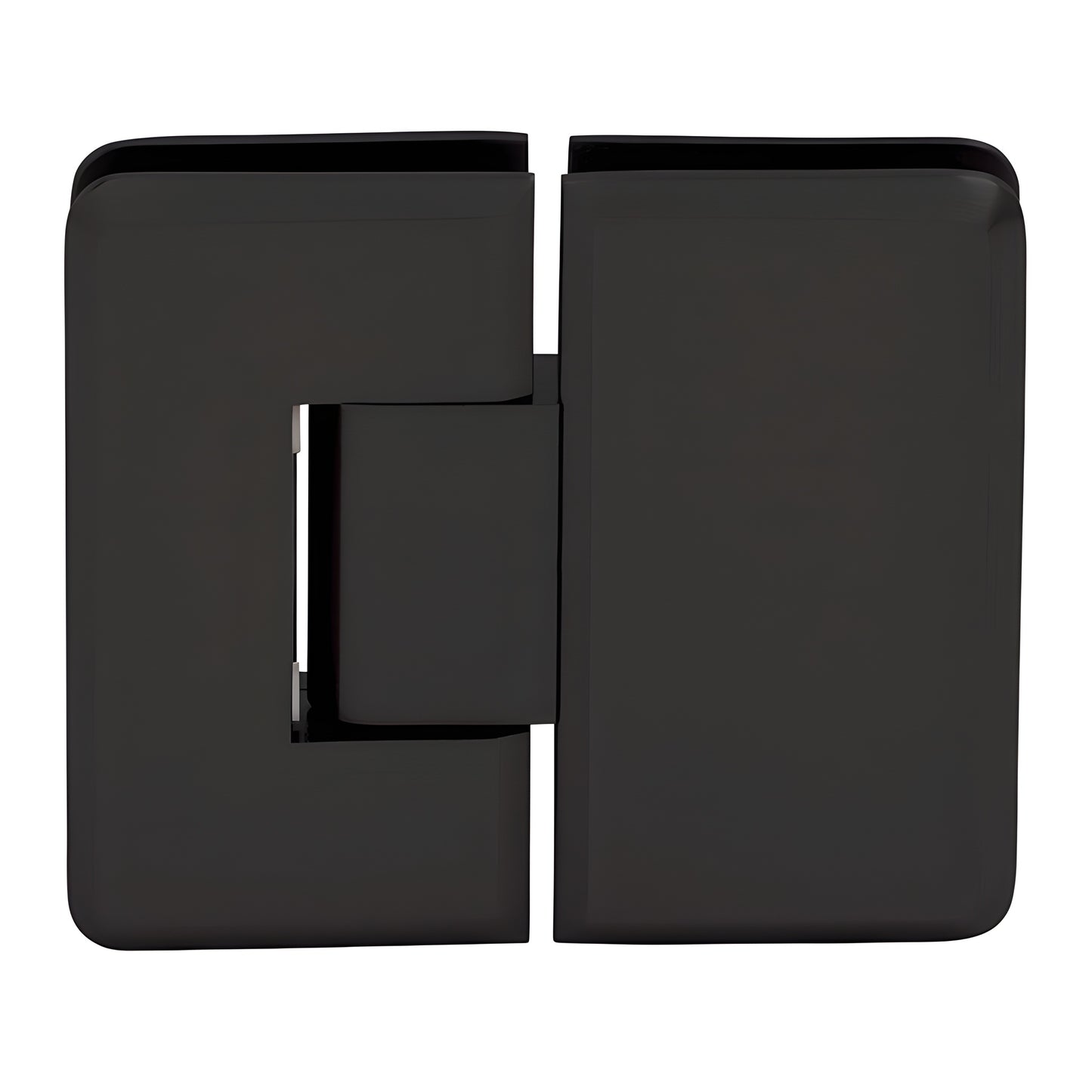 Oil-rubbed bronze beveled positive-close glass-to-glass shower hinge, solid brass (SKU C0L7800RB)