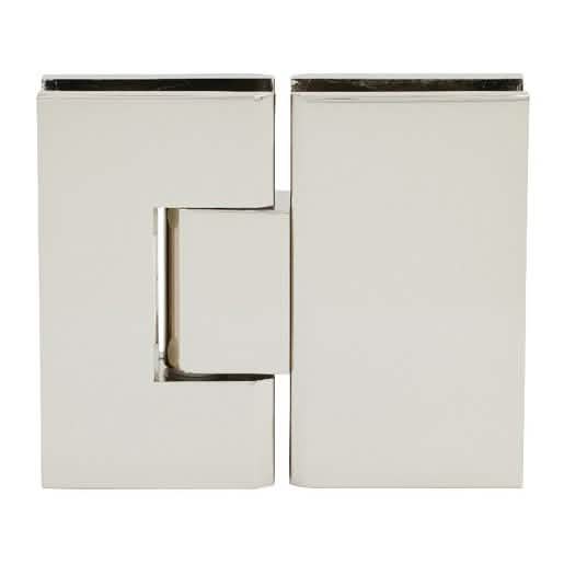 CRL Polished Nickel Vienna 180 Series Glass-to-Glass Hinge - Sleek and Durable Design