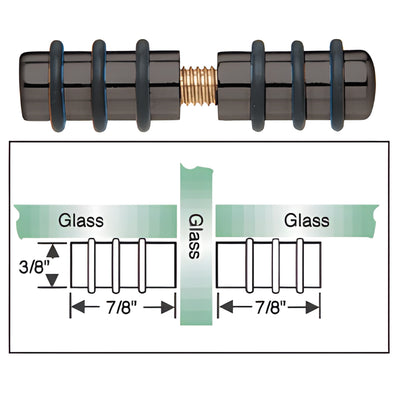 CRL Black Double Glass Shelf Support Bracket