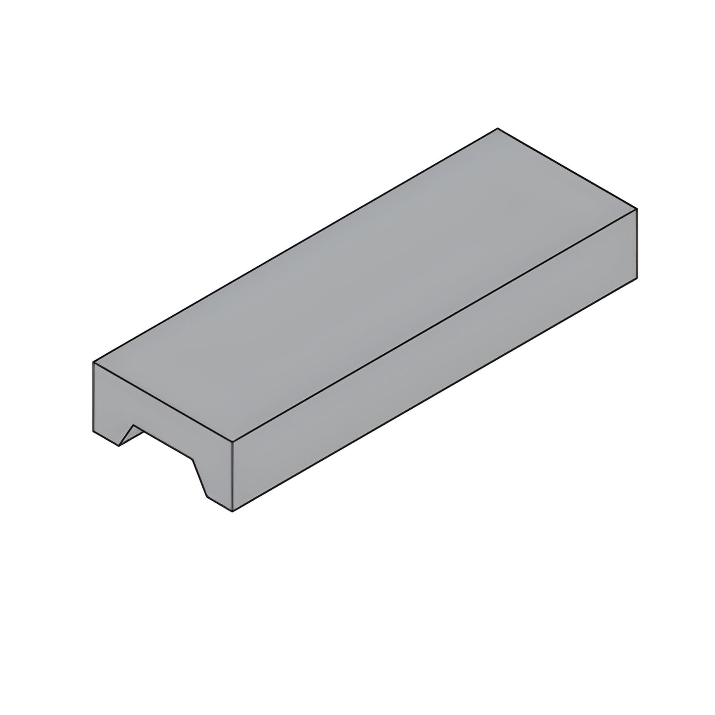 Black EPDM 1" (25 mm) interior setting block for 1" glazing, 45XVA sill compatible - SKU 45A3278