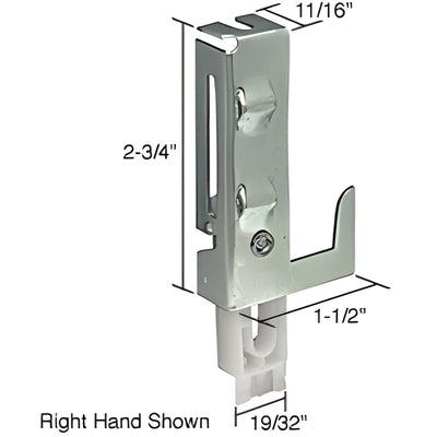 CRL Bottom Wardrobe Door Guide Replacement for Acme Sliding Doors