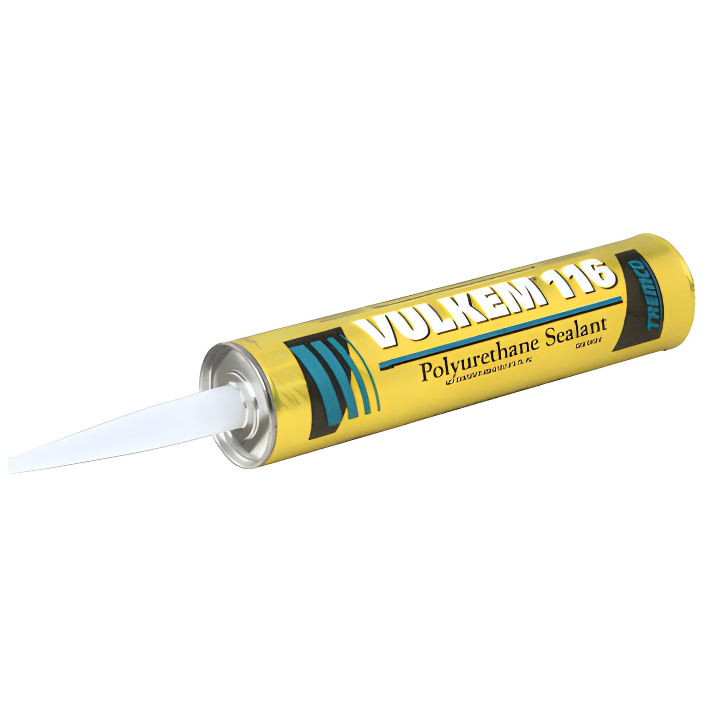 Vulkem 116 polyurethane sealant cartridge (SKU V116BL), yellow tube with white plastic nozzle