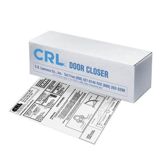 CRL Black Adjustable Door Closer, Spring Power Size 1-6, Cast Iron Surface Mount