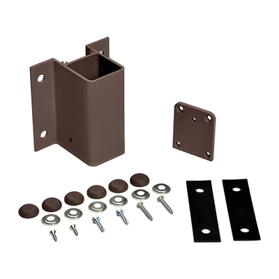 CRL Matte Bronze 180° Center/End Fascia Mount Bracket for Glass Doors