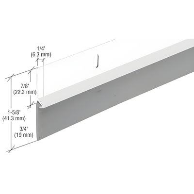 CRL White Aluminum Door Sweep - Weatherproof Door Bottom Seal