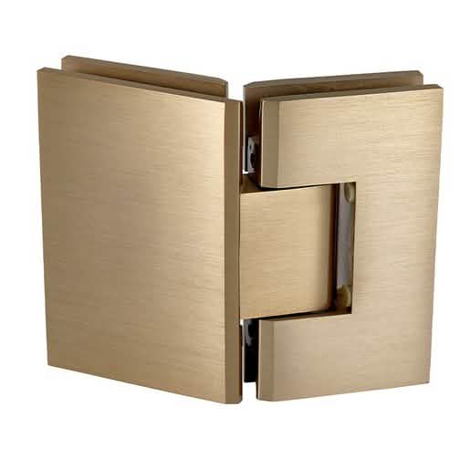 CRL Brushed Bronze Vienna 045 Glass-to-Glass Hinge, 135° - Modern Shower Door Hardware