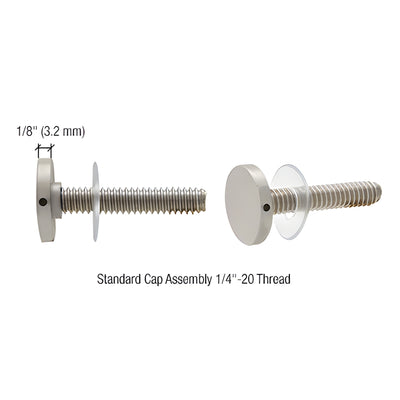 CRL Brushed Nickel Mirror Mount Washer & Stud Replacement Set