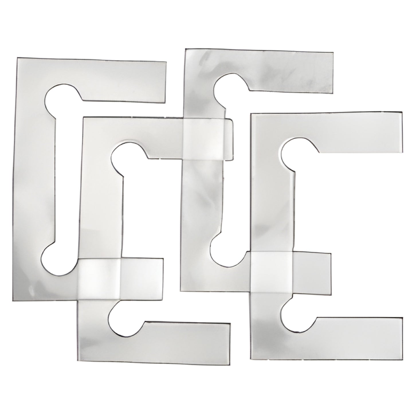 Clear Victoria Series replacement hinge gaskets, pack of two thick + two thin - SKU VCT4GKCLR