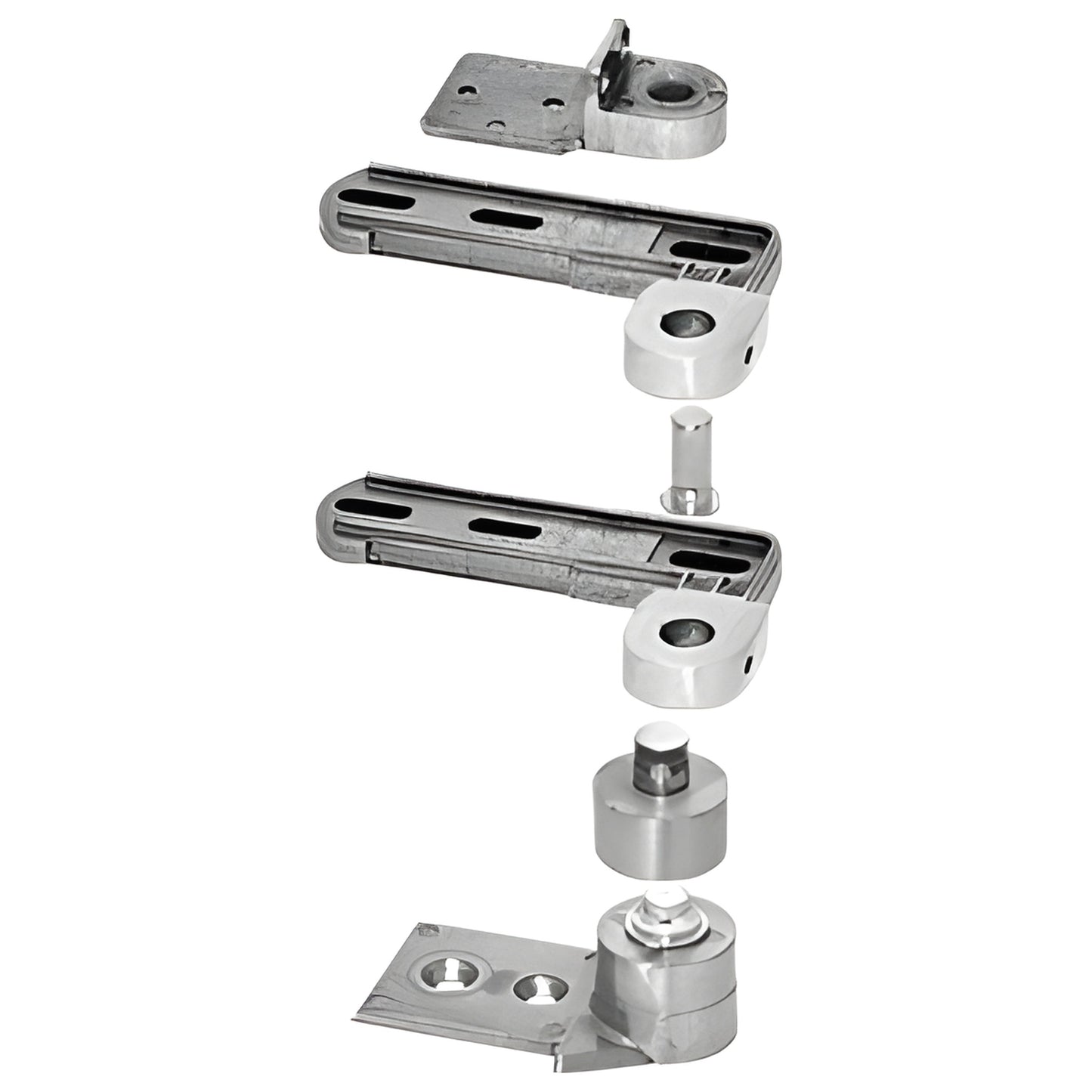Jackson offset top-and-bottom pivot set (SKU 689628), aluminum, for 1-3/4" storefront doors, non-handed, 125 lb capacity