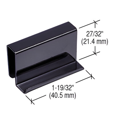 CRL Black Finger Grip Door Strike Plate