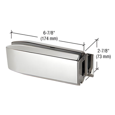 CRL PTH Long Polished Stainless Glass-Mounted Patch Lock Keeper