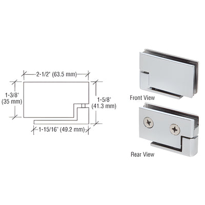 CRL Satin Chrome Surface-Mount Pivot Hinge for Cabinet Doors