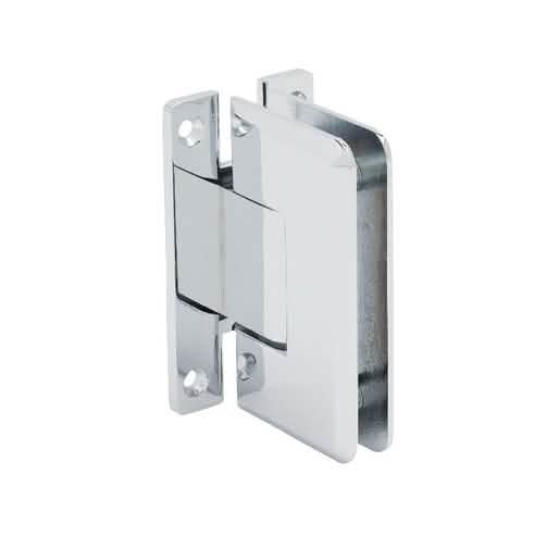 CRL Chrome Cologne Series Wall Mount 'H' Back Plate Positive Close Hinge - Sleek and Durab