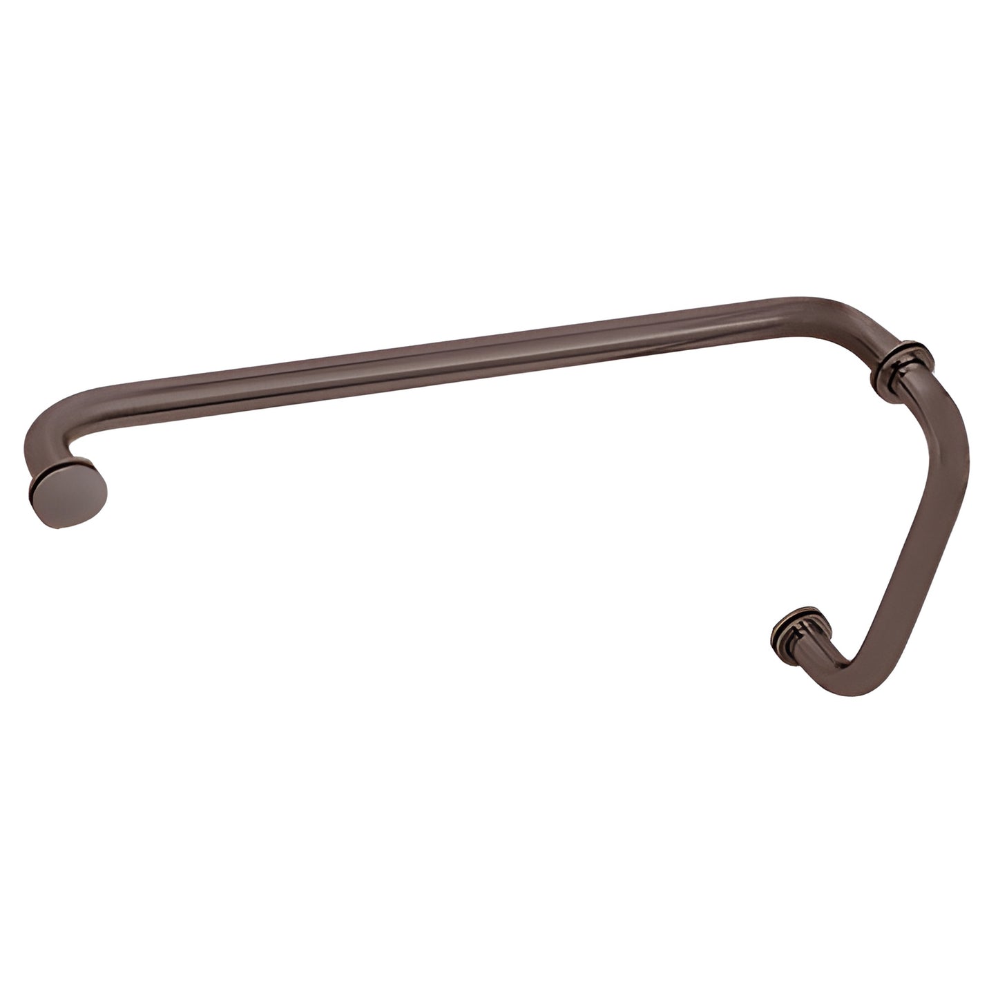 BM8X180RB oil-rubbed bronze tubular brass pull/towel bar - 8" pull, 18" towel bar for frameless glass showers