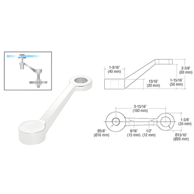 CRL Polished Stainless Single-Arm Glass Spider Fitting Column Mount