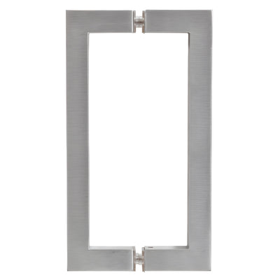 CRL Brushed Chrome 8" x 8" SQ Series Square Tubing Back-to-Back Pull Handles