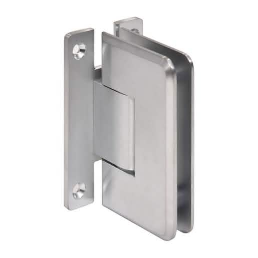 CRL Brushed Chrome Cologne 337 Series Adjustable Wall Mount 'H' Back Plate Hinge