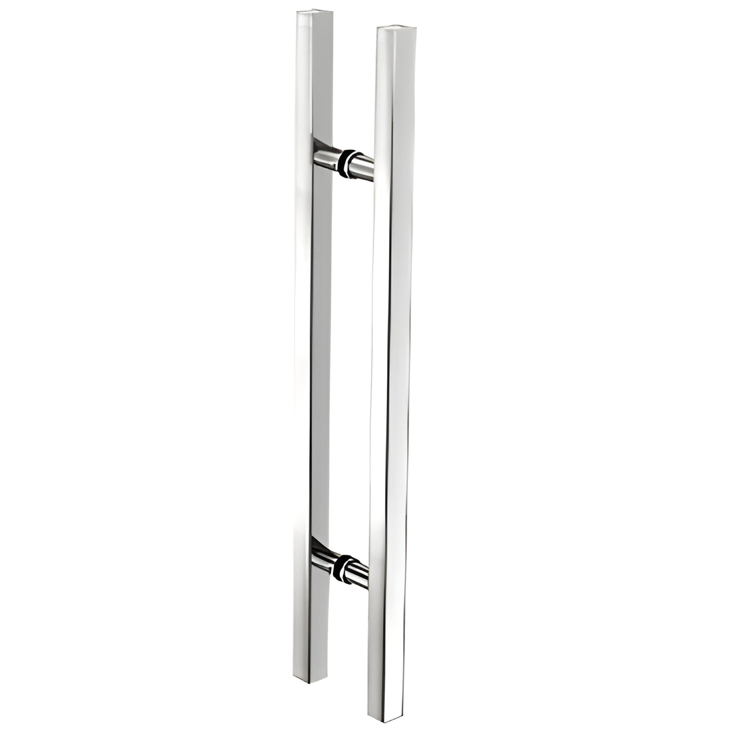 CRL 36SQRLPPS square ladder pull handle, 36" polished stainless, 1-1/4" square tubing for glass doors