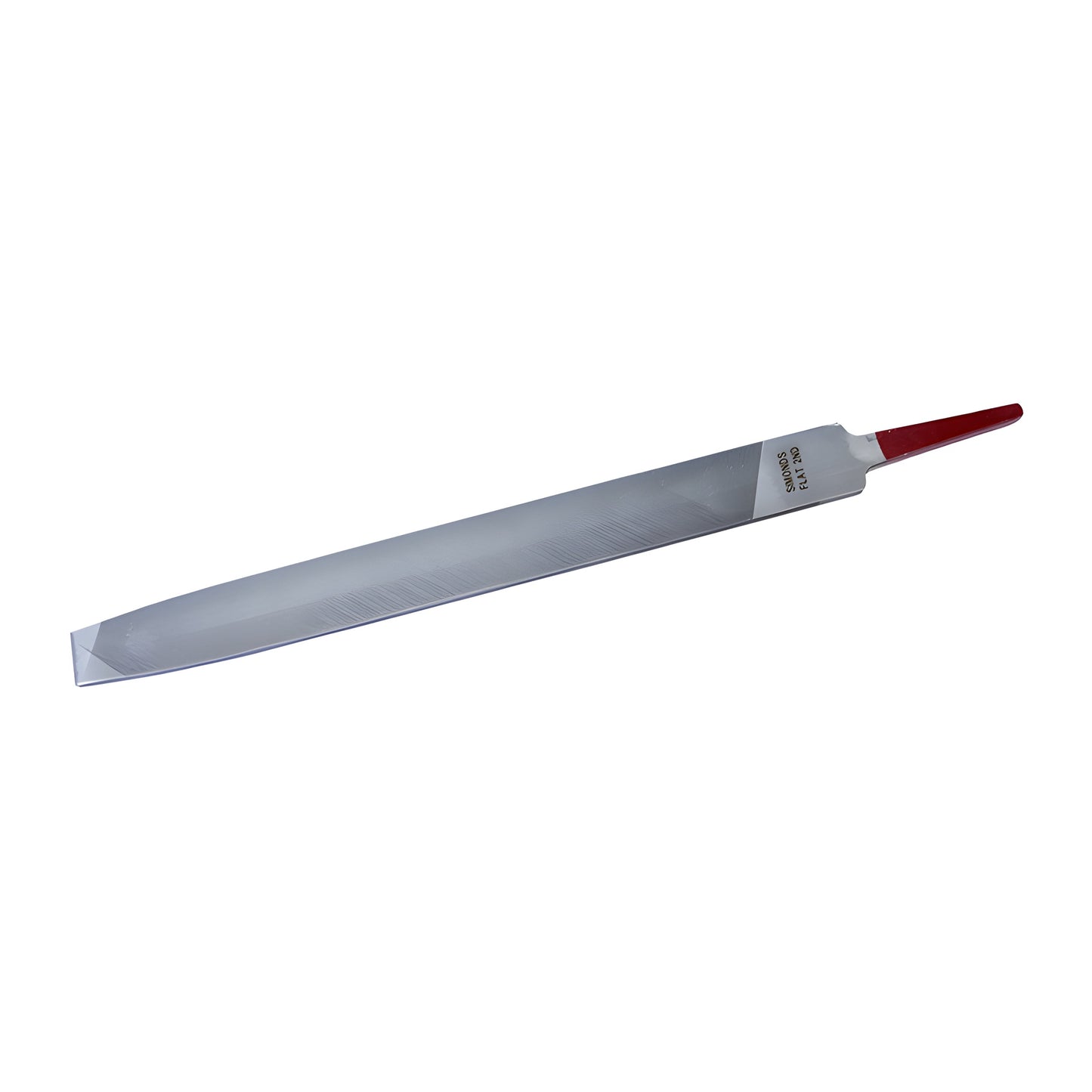 CRL 12 in. aluminum flat mill file FF12MC, second-cut tapered blade with red tang