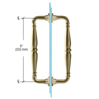 CRL Brushed Bronze 8-inch Victorian Back-to-Back Door Pull Set