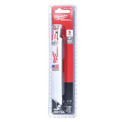 "CRL Milwaukee® 6\" 24 TPI Sawzall® Blade - High-Performance Cutting Tool for Precision Wo