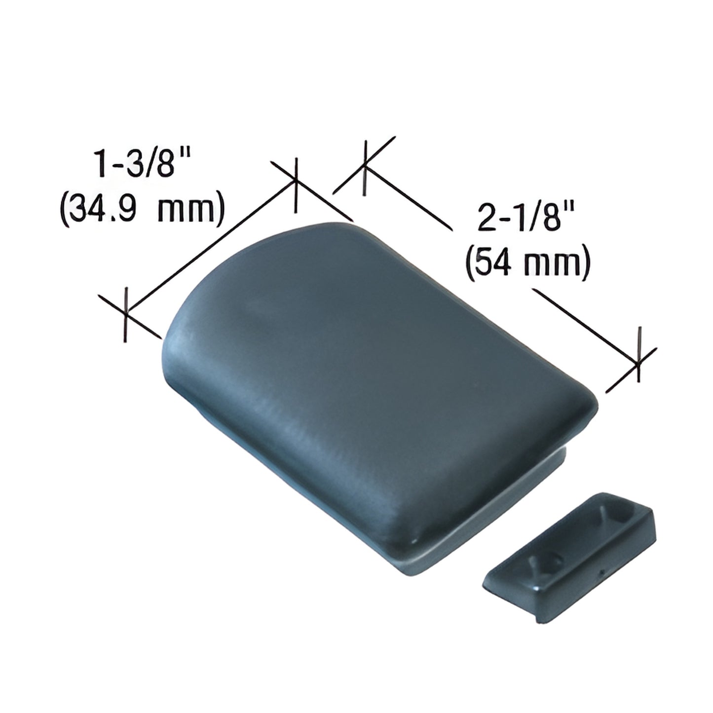 DVL4 plastic replacement latch for Tri Vent pickup slider, dark gray, 2-1/8" 1-3/8" with striker.