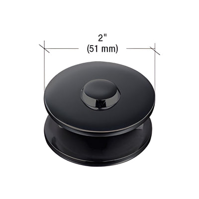 CRL Matte Black 2" Diameter Mall Front Clamp for Glass Doors