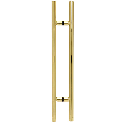 CRL 36" Polished Brass Ladder Pull for Glass Doors