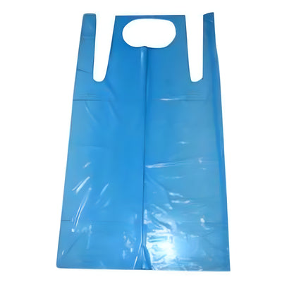 Poly Aprons, 38" x 60", 1.5 mil, Blue- 100/Bag