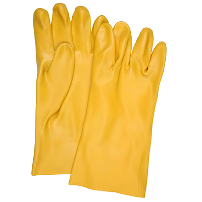 PVC Gloves, Yellow, 14" Cuff- 12 Pr / Bag
