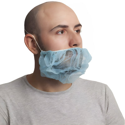 Stellar Beard Covers, Blue, 18"- 100 Caps / Bag