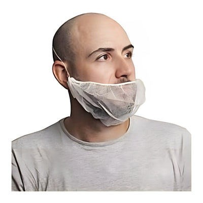Stellar Beard Covers, White, 21"- 100 Pieces / Bag