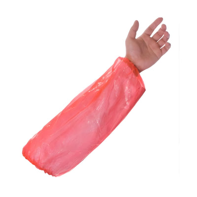 Stellar Disposable Poly Sleeves, Red- 100 / Bag