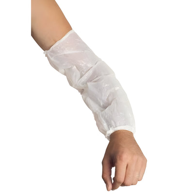 Stellar Disposable Poly Sleeves, White- 100 / Bag