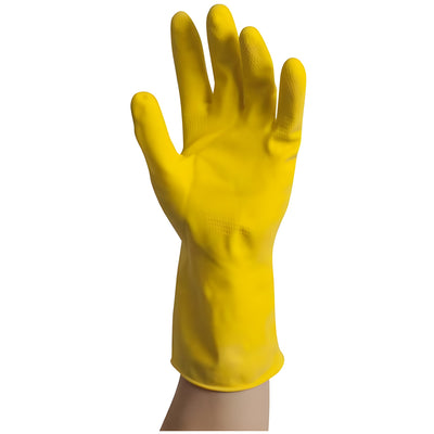 Stellar Latex Gloves, Yellow, Sz 10 (XL)- 12 Pr/Bag