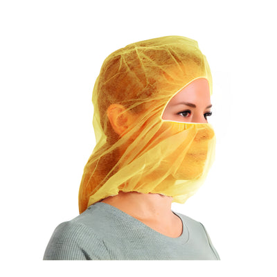 Stellar Polypropylene Balaclava Hood, Yellow, One size- 500 / Case
