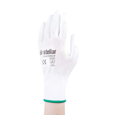 Stellar White PU Coated Gloves, (2X-Large) - 12 Pr / Bag