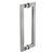 CRL 12 in Brushed Stainless Glass Door Pull - Tapered Back-to-Back