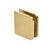CRL Satin Brass U-Clamp for Fixed Glass Shower Panel