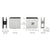 CRL Polished Nickel Oversized Glass U-Clamp for Fixed Shower Panels