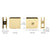 CRL Satin Brass Oversized U-Clamp for Fixed Shower Glass Panels