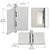 CRL UV Large Flat Glass-to-Glass Hinge for Frameless Shower Doors