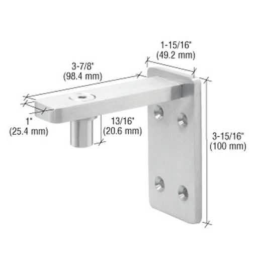 CRL Brushed Stainless Wall Mount Post Pivot - Durable, Sleek Design for Modern Interiors